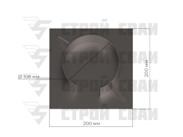 Оголовок винтовой сваи 108 мм