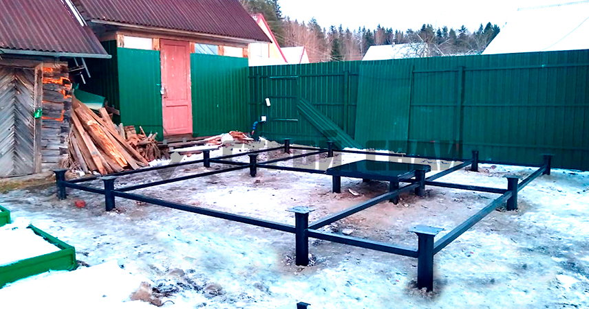 Свайно-винтовой фундамент в СНТ Автодорожник